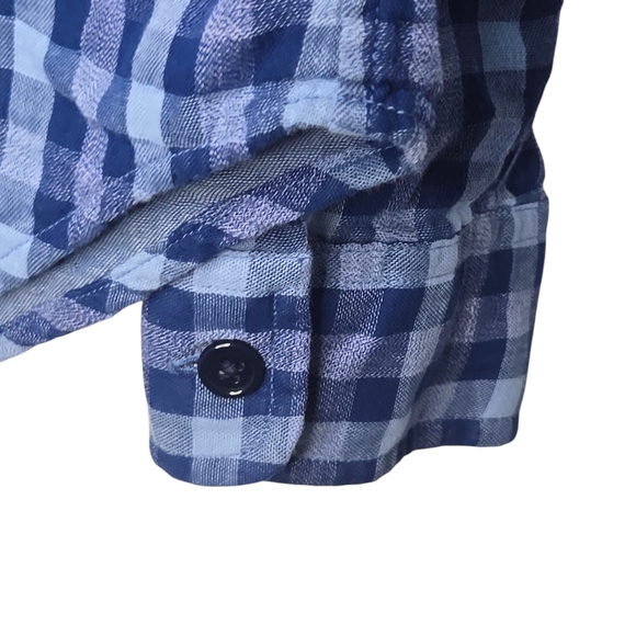 Bonobos Mens Standard Fit Blue Plaid Soft Flannel Button Shirt Size Large - Picture 3 of 7